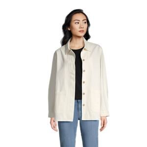 World Market Women's Ecru Beige Boyfriend Jacket with Pockets Size L/XL